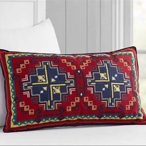 Pottery Barn Kids Colton Embroidered Lumbar Pillow (2)